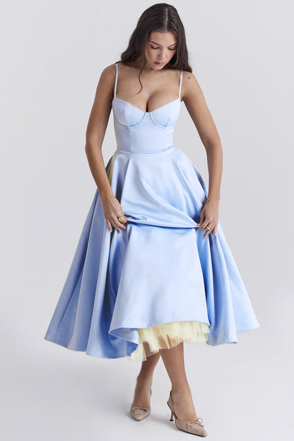 Chic Ruffled Halter Maxi Dress – Beautiful Evening
