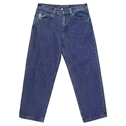 Retro Relaxed Fit Baggy Jeans / Casual Denim Shorts