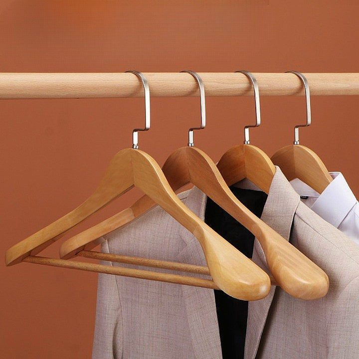 Strong Wooden Clothes Hangers With Heavy Duty Hooks