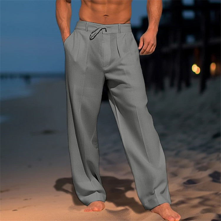 Comfortable Mens Casual Drawstring Trousers