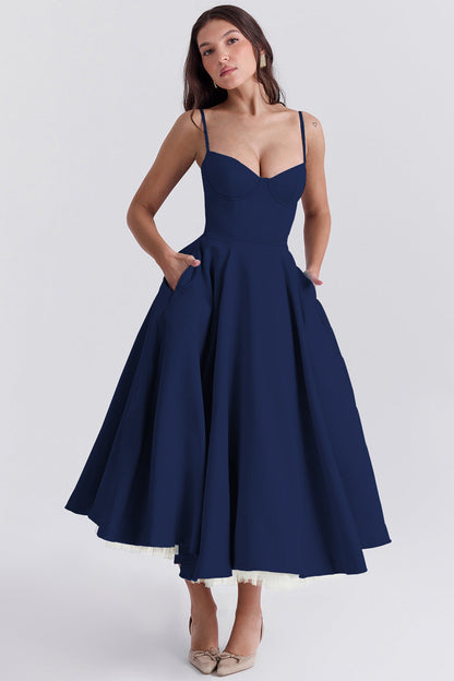 Chic Ruffled Halter Maxi Dress – Beautiful Evening