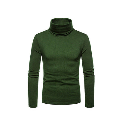 VogeLuxe | Men’s Form Fitting Soft Knit Turtleneck Top