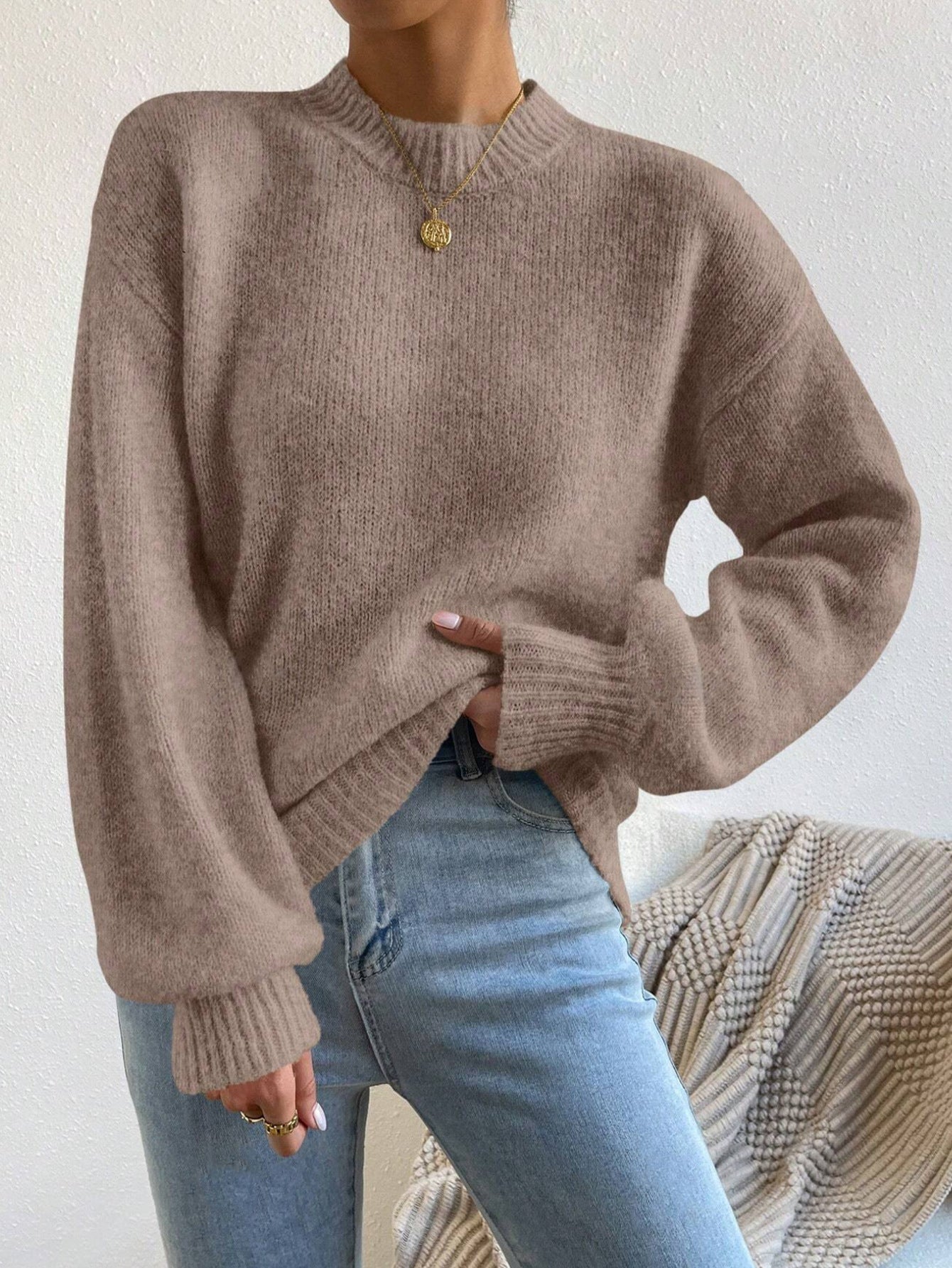Comfy Women's Casual Crew Neck Sweater