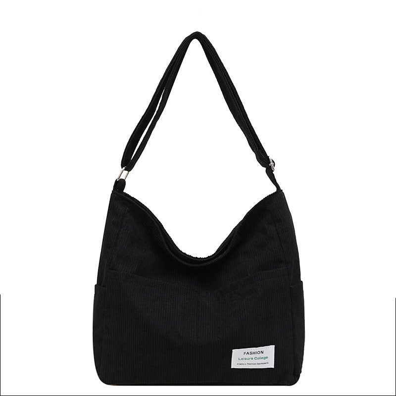 Rustic Corduroy Tote Bag for Women - Extra Large