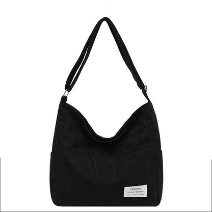 Rustic Corduroy Tote Bag for Women - Extra Large