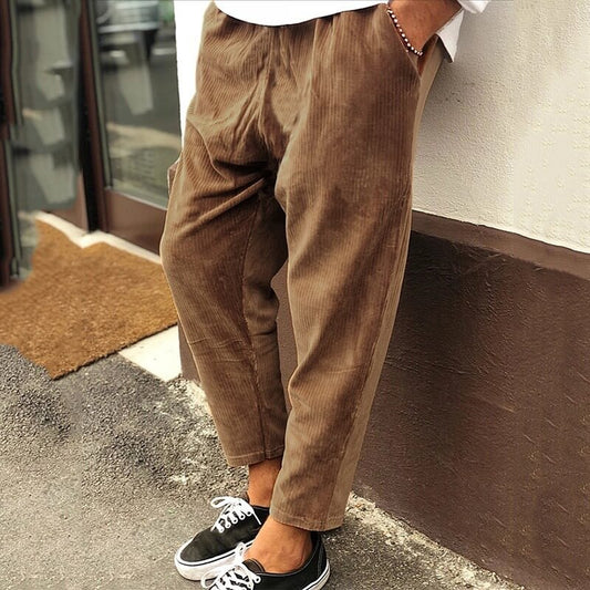 Comfortable Men's Corduroy Pants Relaxed Fit - VogeLuxe