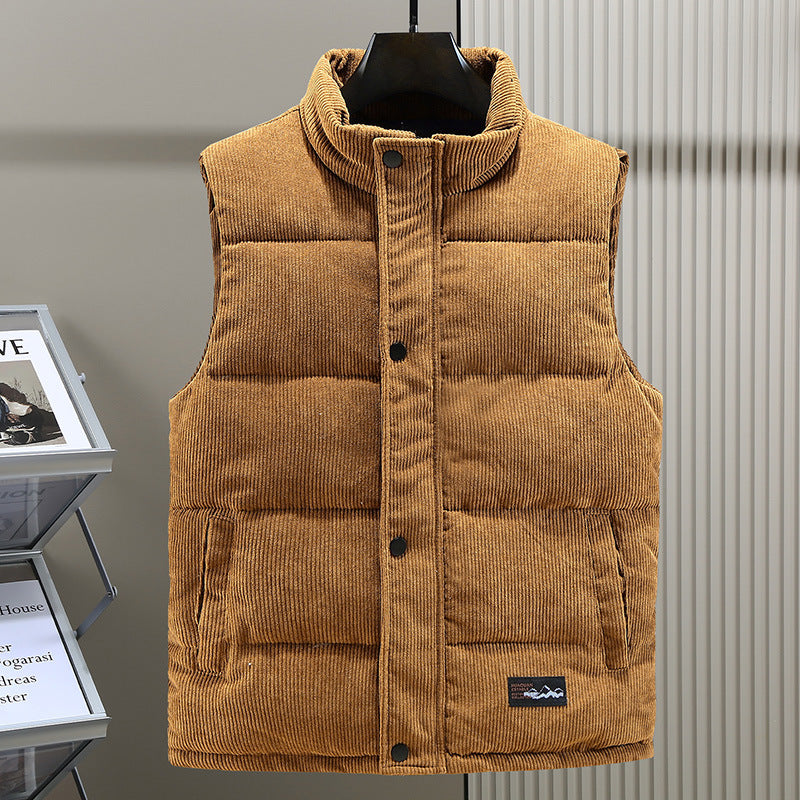 Quilted Men's Corduroy Gilet Vest - VogeLuxe