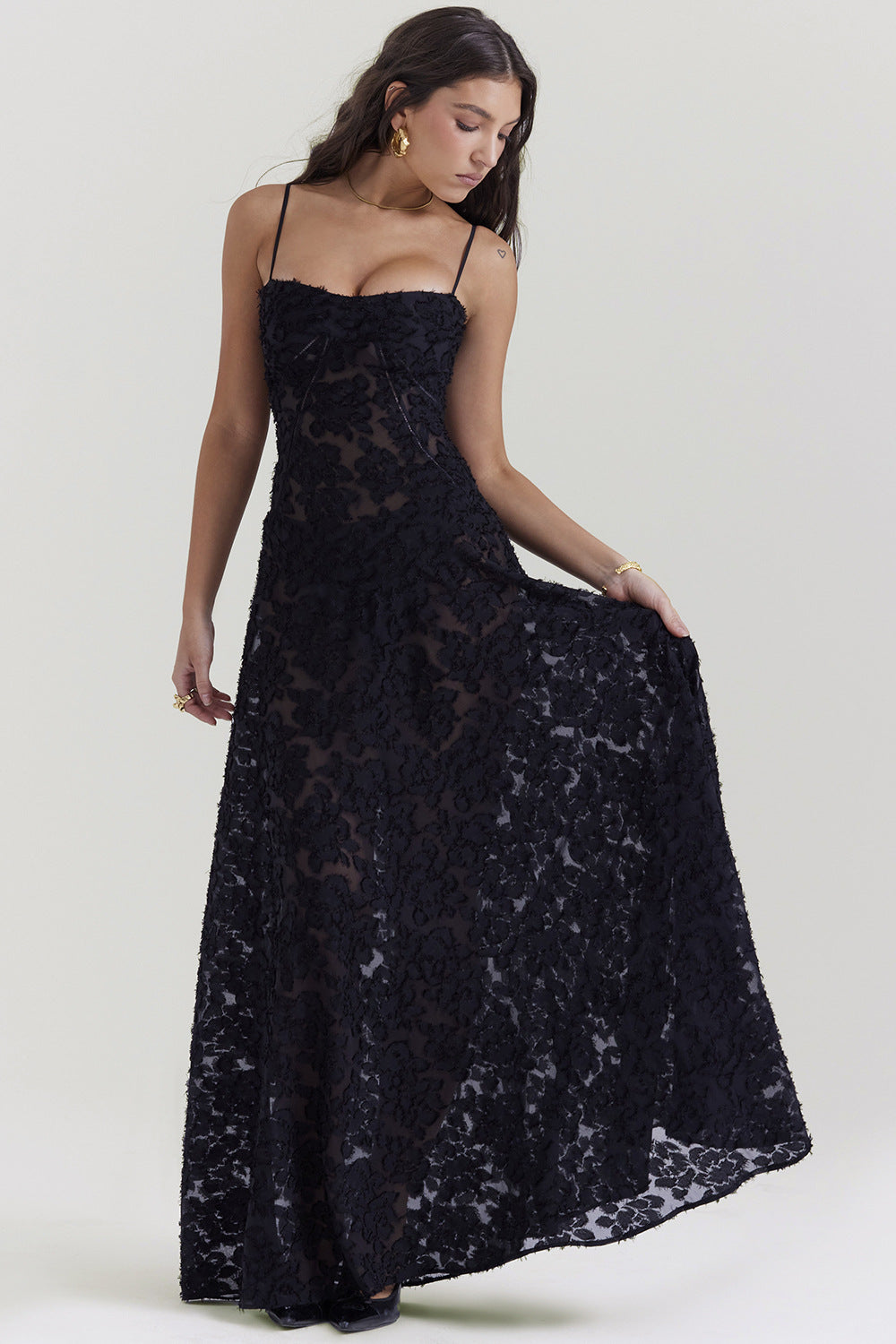 Ladies Elegant Long Evening Dress - Smooth Fit