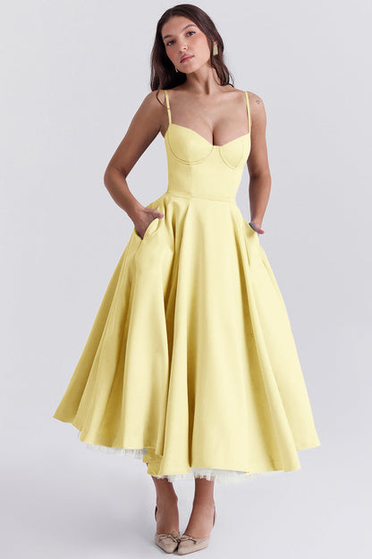 Chic Ruffled Halter Maxi Dress – Beautiful Evening