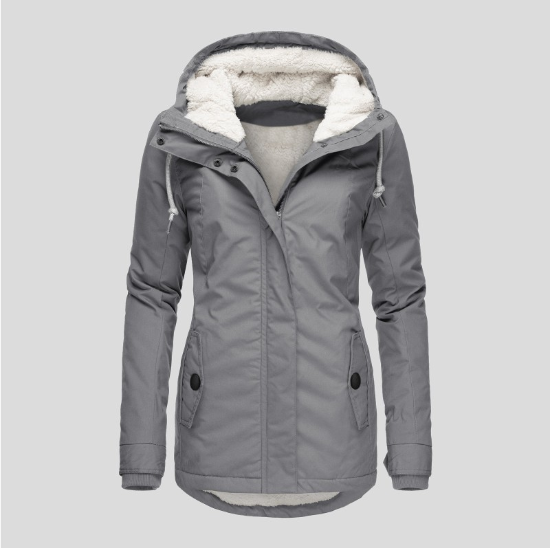 Warm Women's Fleece Hooded Coat