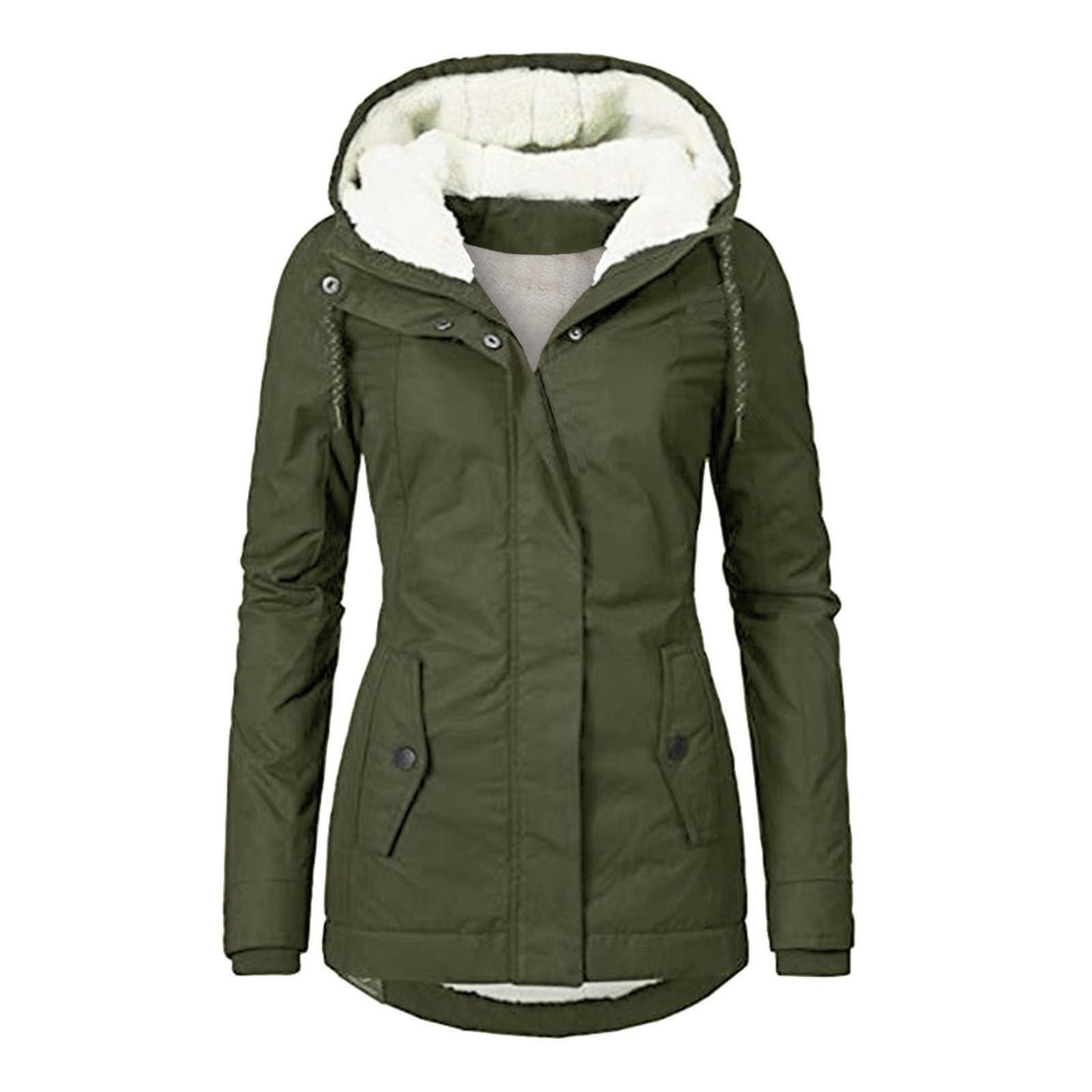 Warm Women's Fleece Hooded Coat