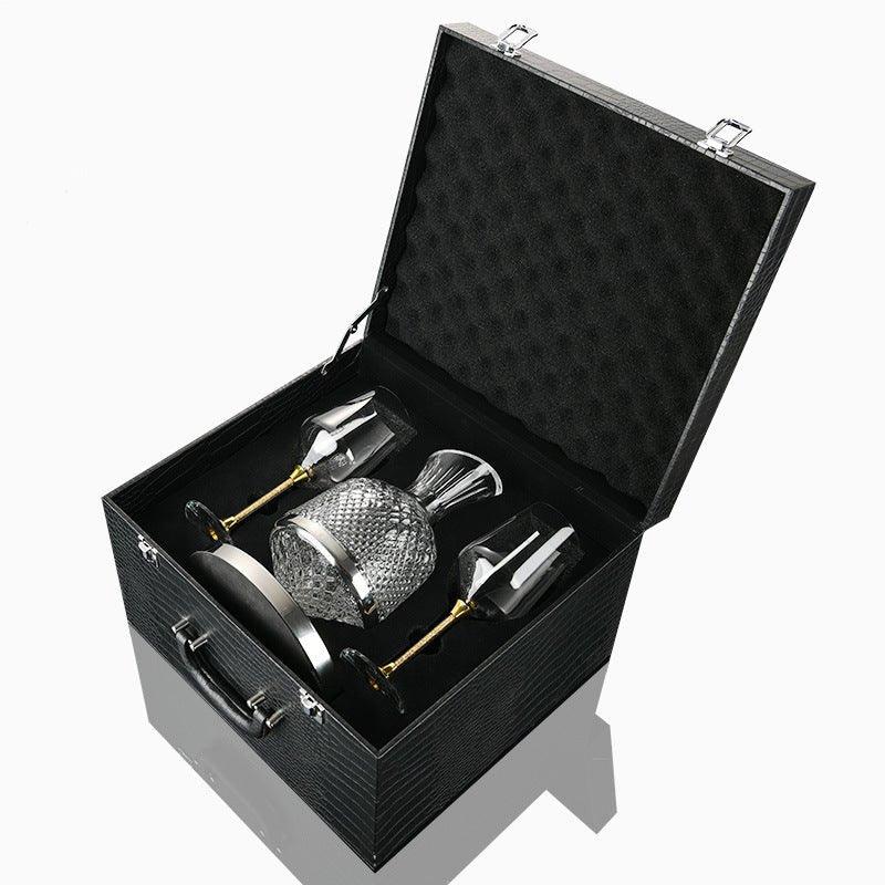 Luxury Crystal Round Rotating Wine Decanter