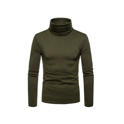VogeLuxe | Men’s Form Fitting Soft Knit Turtleneck Top