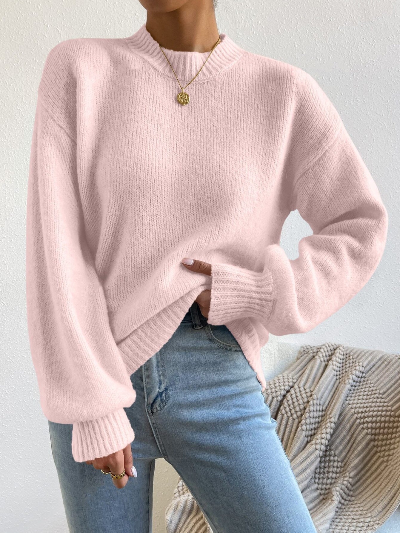 Comfy Women's Casual Crew Neck Sweater