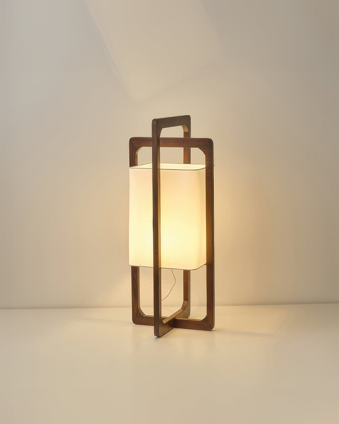 Traditional Wooden Floor Lamp, Warm Zen Light