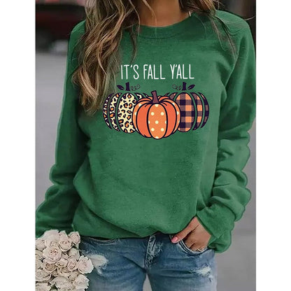 Ladies' Spooky Pumpkin Pattern Jumper
