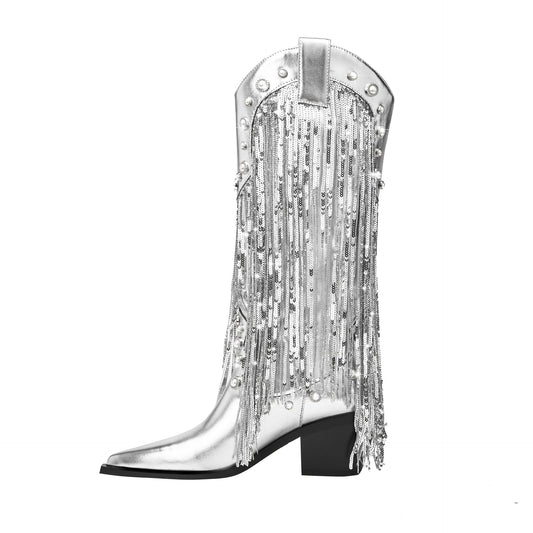 Western Fringed Ankle Boots for Women - VogeLuxe