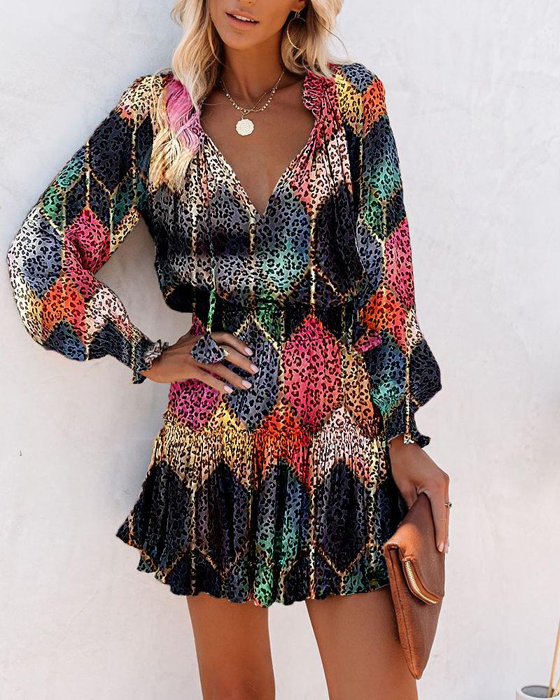 Bright Floral Little Black Dress for Women
