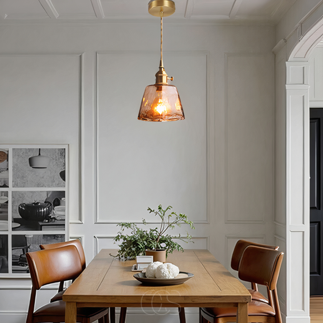 Warm Glass Drop Pendant Light - VogeLuxe