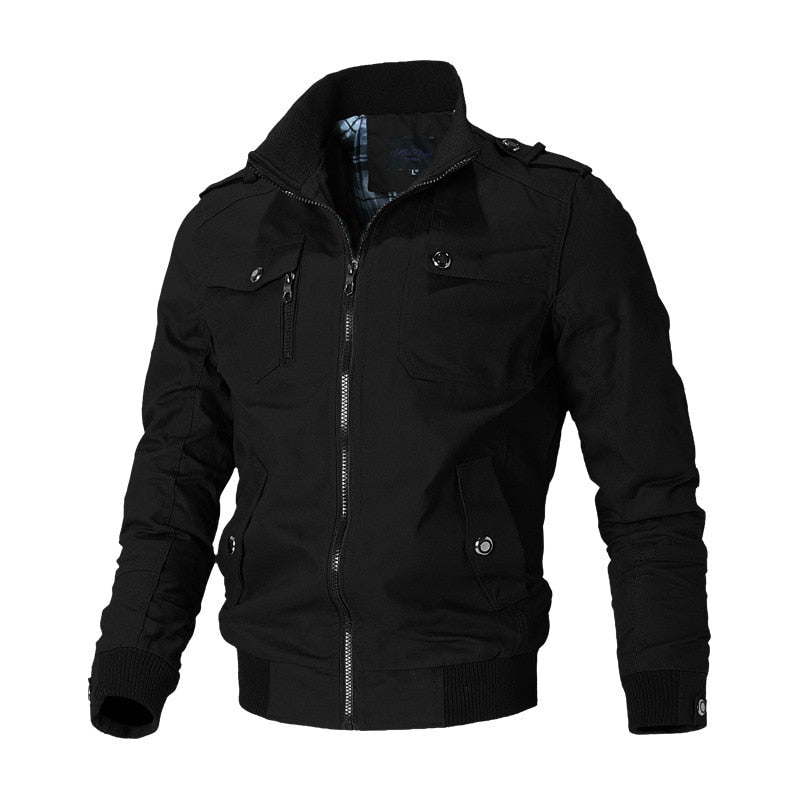 Men's Water Resistant Zip Up Bomber Jacket - VogeLuxe