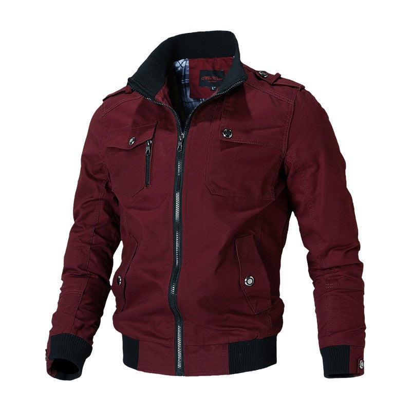 Men's Water Resistant Zip Up Bomber Jacket