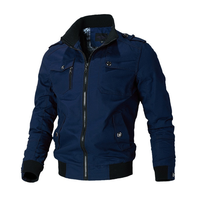 Men's Water Resistant Zip Up Bomber Jacket