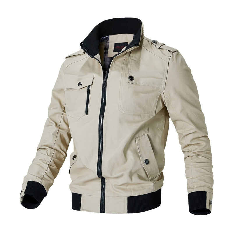 Men's Water Resistant Zip Up Bomber Jacket