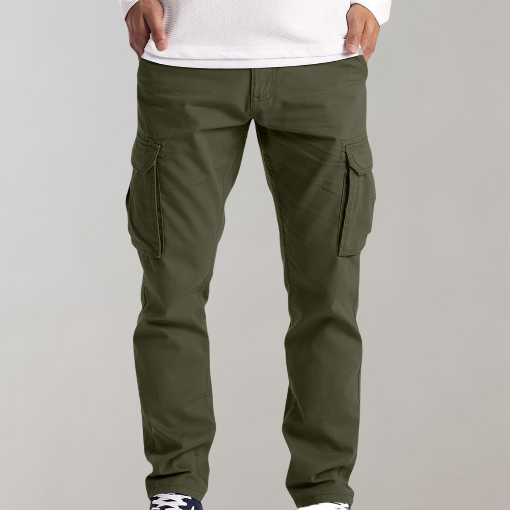 Relaxed Fit Casual Multi Pocket Cargo Trousers - BritishElegance