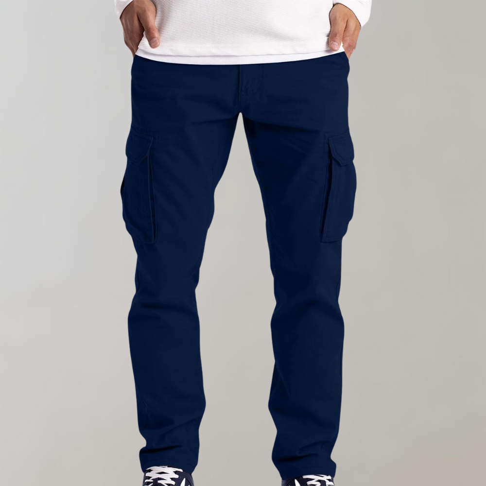 Relaxed Fit Casual Multi Pocket Cargo Trousers
