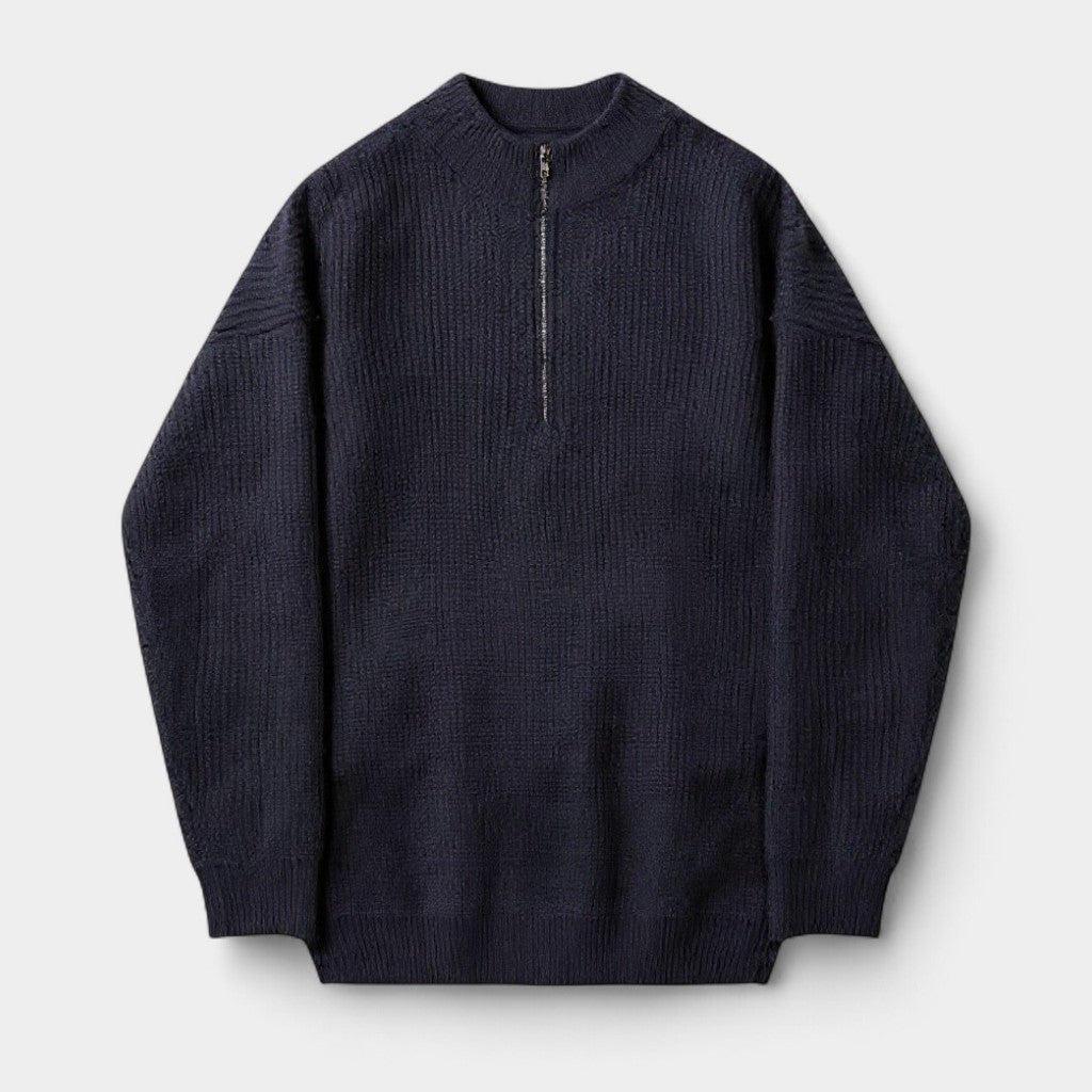 Old Monarchy | Men’s Half-Zip High Collar Sweater – Refined Warmth, Modern Ease 0