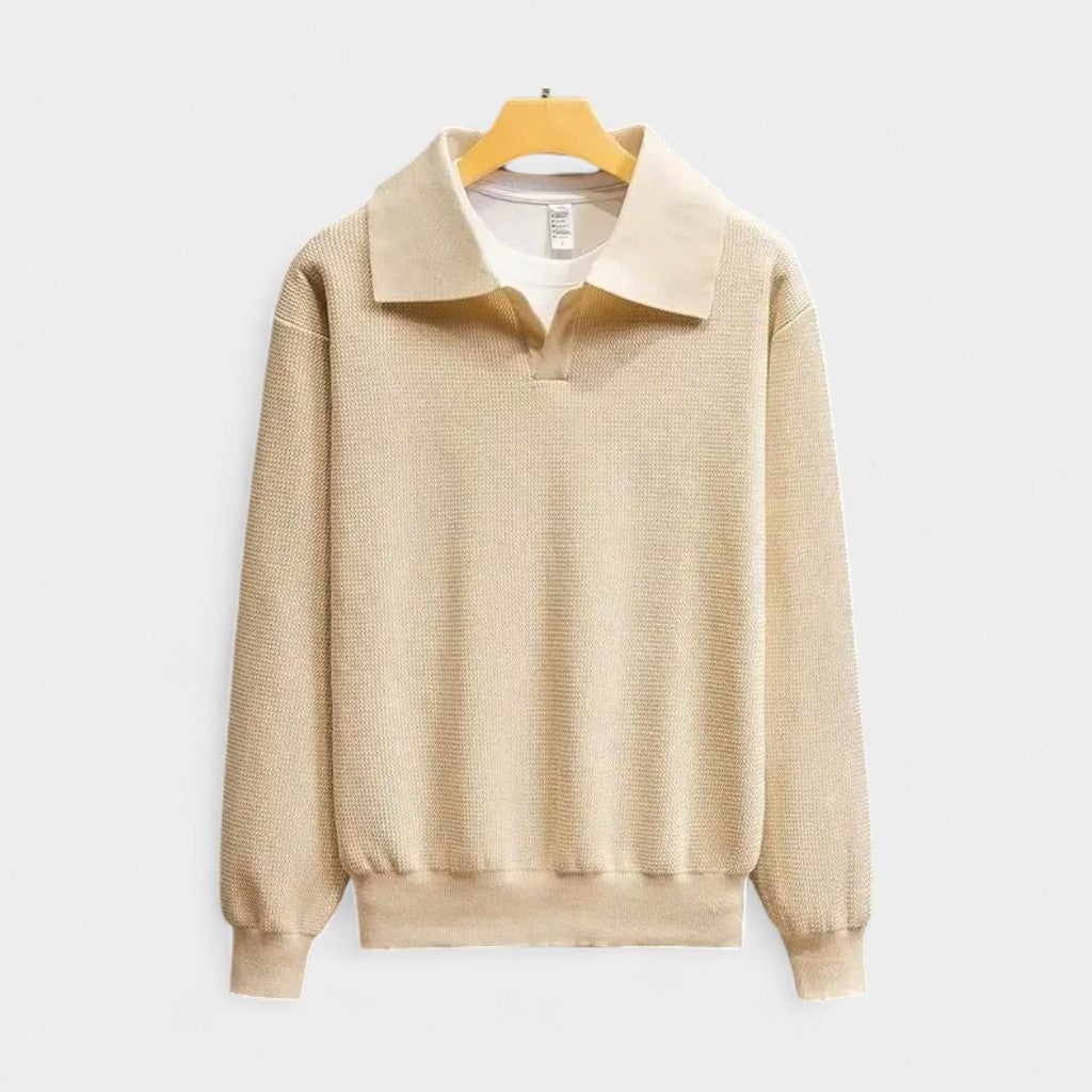 Old Monarchy | Men’s Knitted Polo Sweater – Long-Sleeve, Classic Collar Design 0