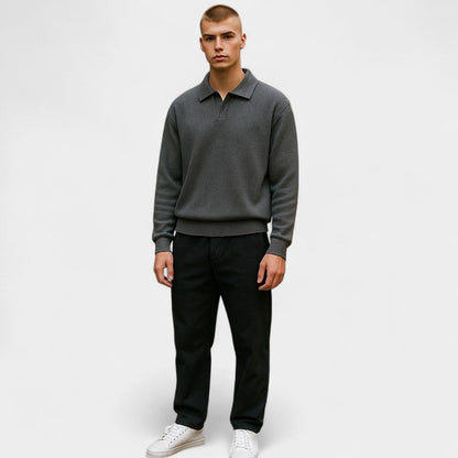 Old Monarchy | Men’s Knitted Polo Sweater – Long-Sleeve, Classic Collar Design 2