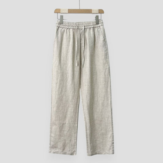 Old Money Linen Trousers Loose Fit Summer Pants