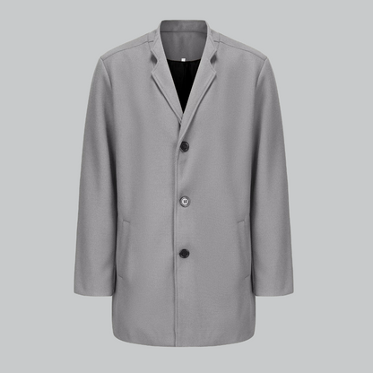 VogeLuxe | Men’s Tailored Single-Breasted Overcoat