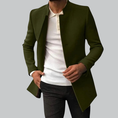 VogeLuxe | Men’s Tailored Single-Breasted Overcoat