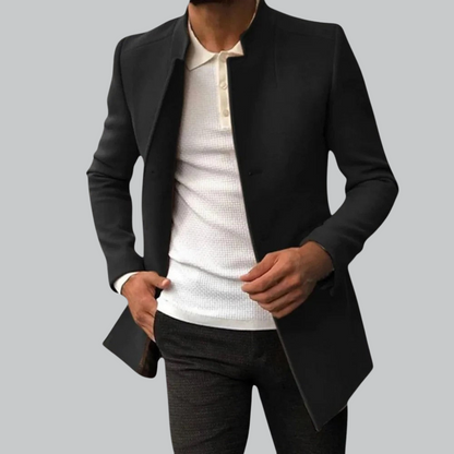 VogeLuxe | Men’s Tailored Single-Breasted Overcoat