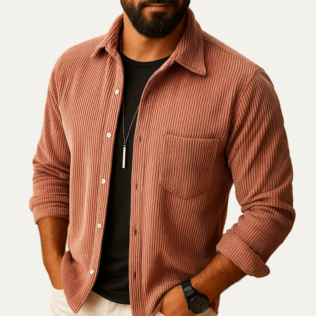 Oliver Men’s Classic Button Jacket – Long Sleeve Tailored Vest Style 1