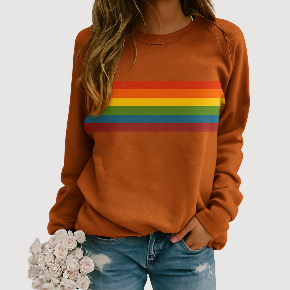 Comfy Vintage Stripe Hoodie – Loose Fitting Sweatshirt