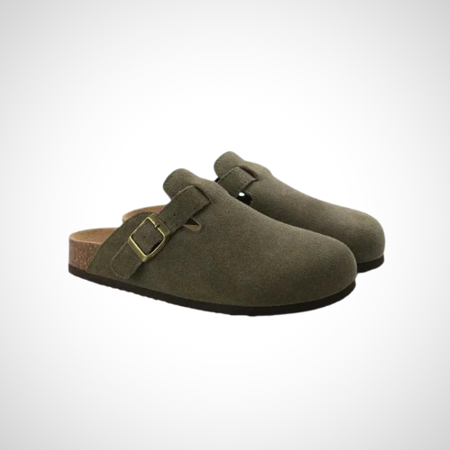 Comfy Suede Slip On Clogs - BritishElegance