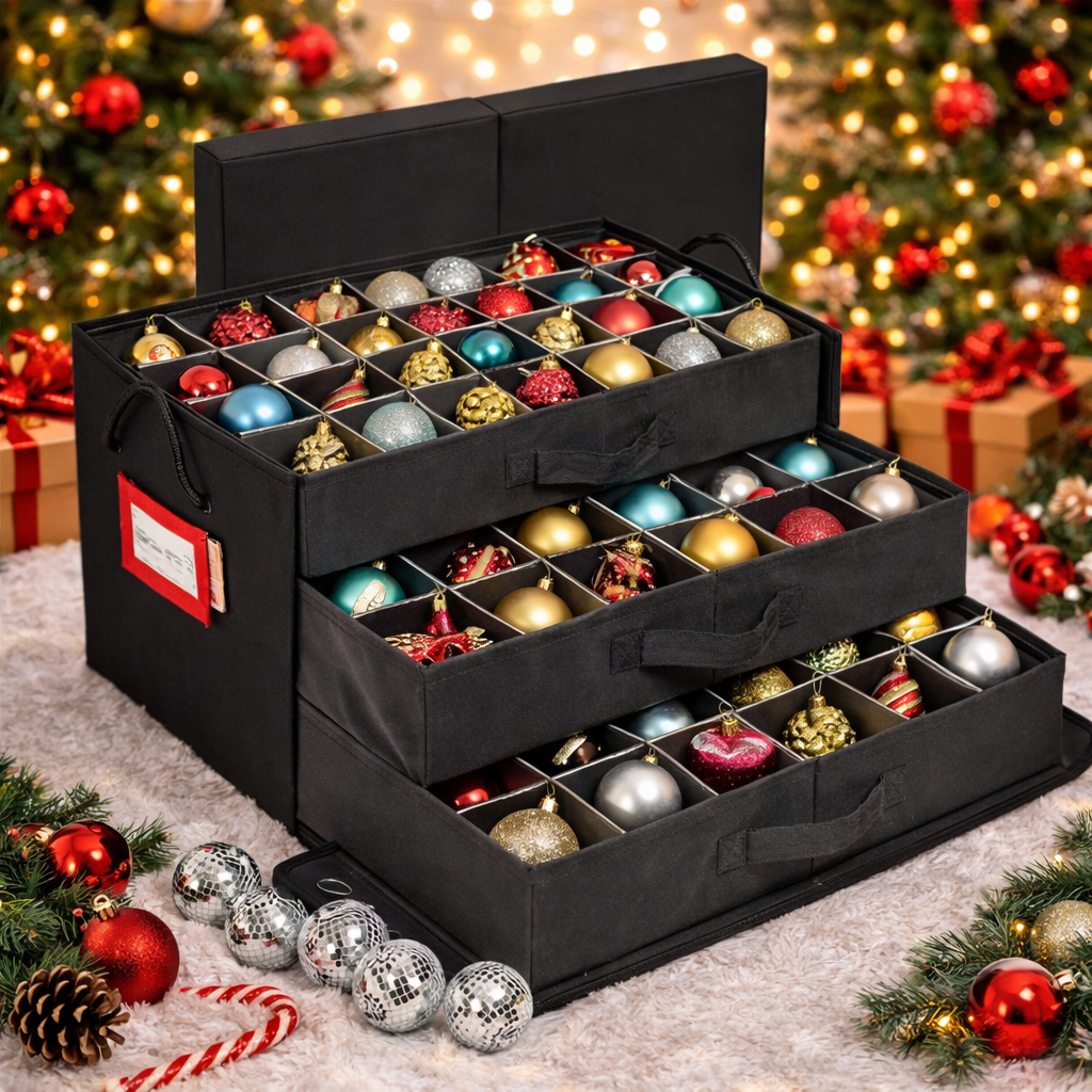 Holiday Decor Storage Container Collapsible Cloth Holder - VogeLuxe