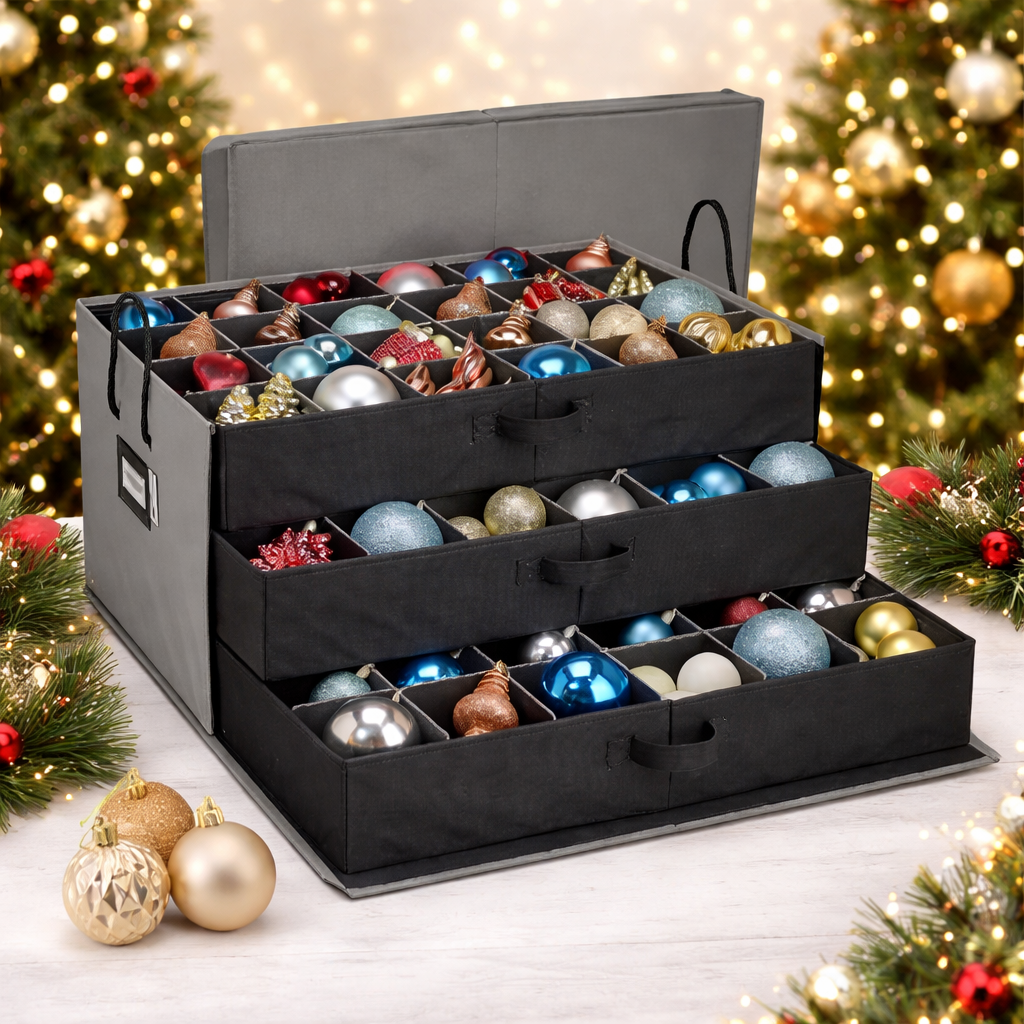 Holiday Decor Storage Container Collapsible Cloth Holder