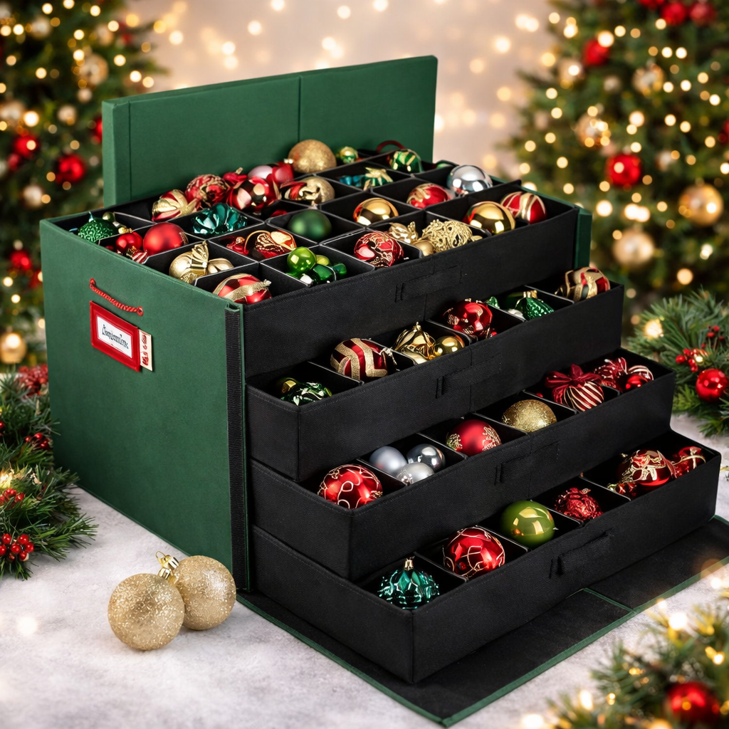 Holiday Decor Storage Container Collapsible Cloth Holder
