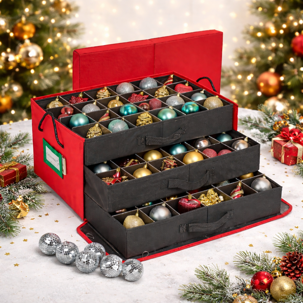 Holiday Decor Storage Container Collapsible Cloth Holder