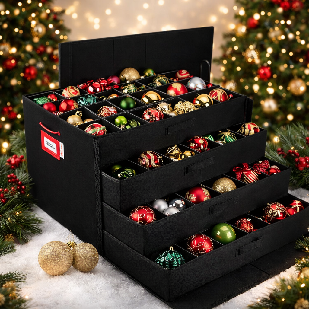 Holiday Decor Storage Container Collapsible Cloth Holder