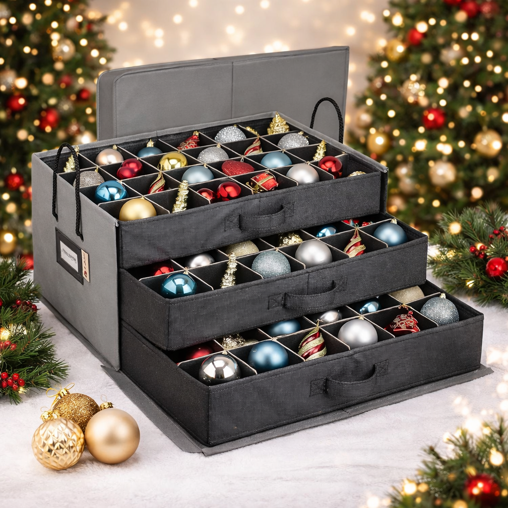 Holiday Decor Storage Container Collapsible Cloth Holder