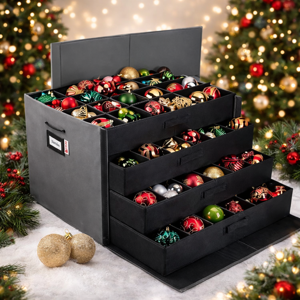 Holiday Decor Storage Container Collapsible Cloth Holder