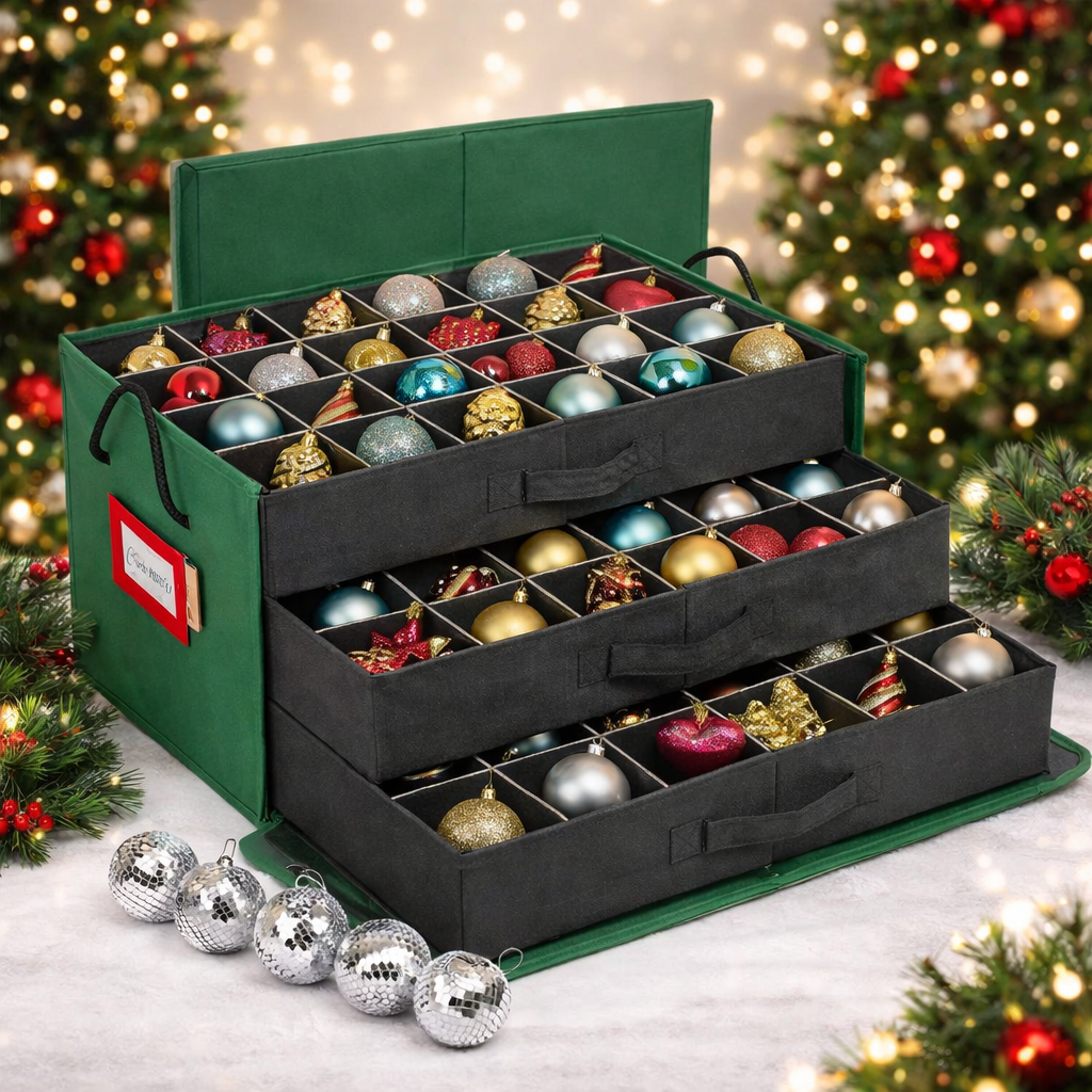 Holiday Decor Storage Container Collapsible Cloth Holder