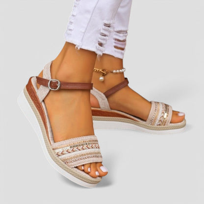 VogeLuxe | Women’s Braided Platform Sandals