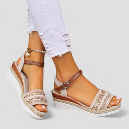 VogeLuxe | Women’s Braided Platform Sandals