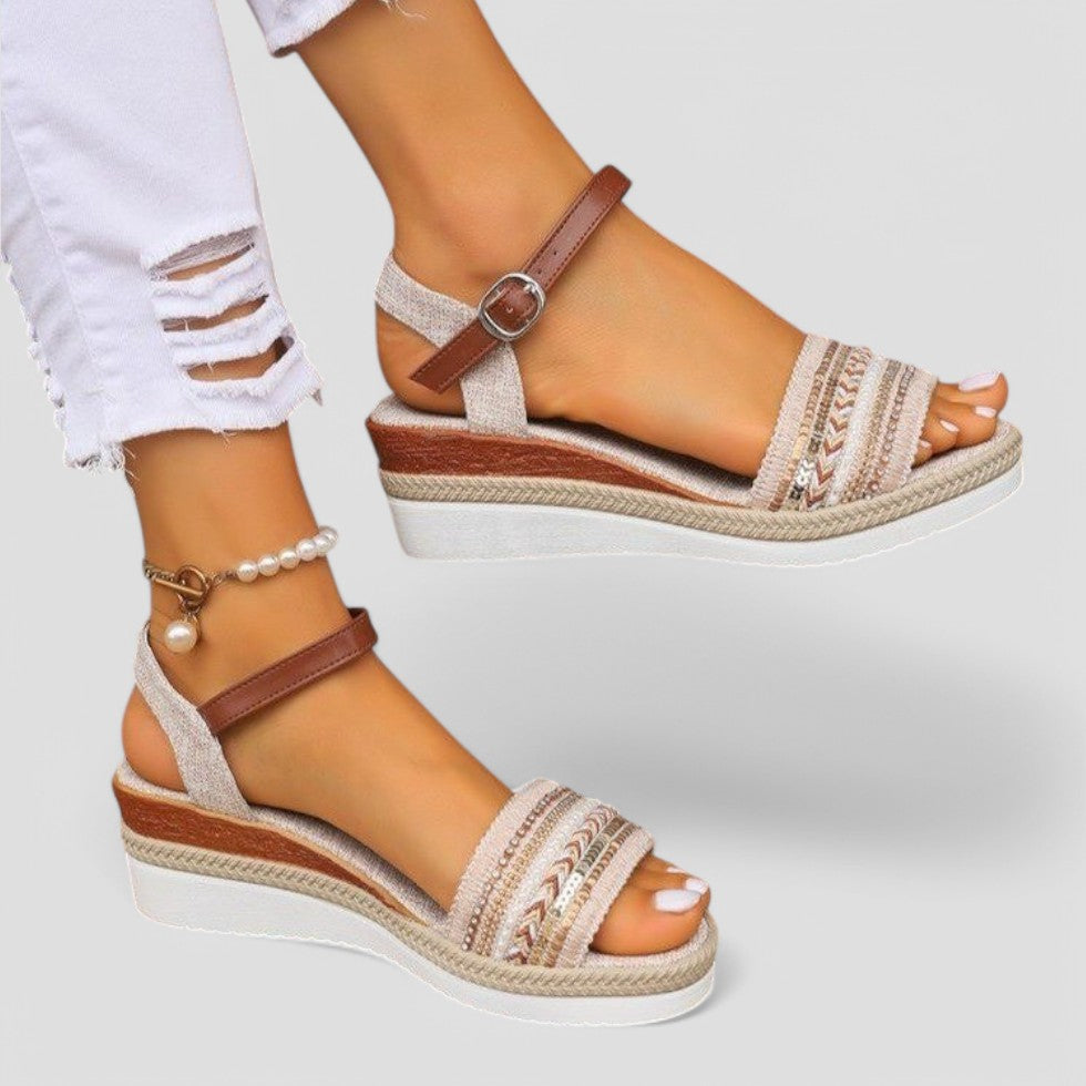 VogeLuxe | Women’s Braided Platform Sandals